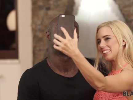 BLACK4K. Interracial porn video of young couple who loves selfies