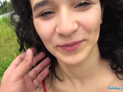 Public Agent Hot tight Spanish pussy fucked outside for cash