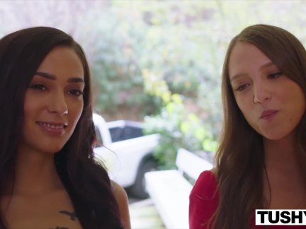 TUSHY College Student Uses Her Best Friend To Fuck Teacher
