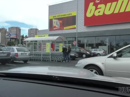 HUNT4K. Beauty fucked hard in car while BF received stack of cash