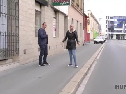 HUNT4K. Blonde picked up by man who wanted to help her financially