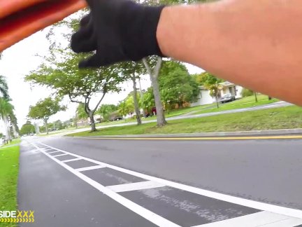 Roadside - Big titty Latina fucks her mechanic