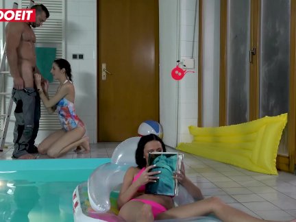 LETSDOEIT - MOM and STEPDAUGHTER Have Some Fun With The Repairman