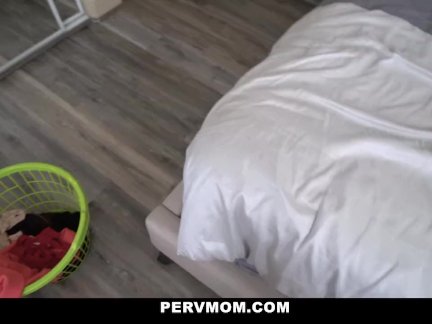 PervMom - Sucking Her Step Sons Cock While Phoning Her Husband