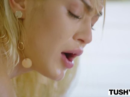 TUSHY Blonde Beauty Gets Her Ass Dominated By A Huge Dick