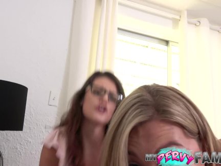 Taboo Threesome With Hot Step-Sisters With Big Sticky Creampie!