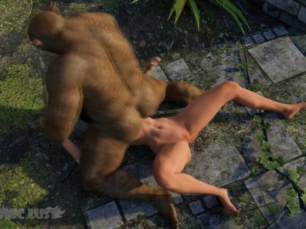 Pig Monster fucks busty 3D redhead MILF
