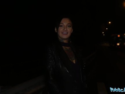 Public Agent Sexy tattooed horny minx night time fuck and facial