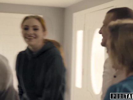 PURE TABOO Step-Parents & Step-Bro Welcome New Sister to Perv Family