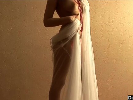 Solo girl with perfect boobs fingering herself