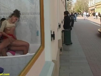 rough anal at public shopping street