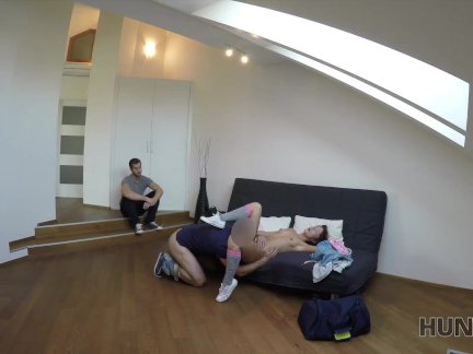 HUNT4K. Couple needs money for motel and chick decides to sell vagina