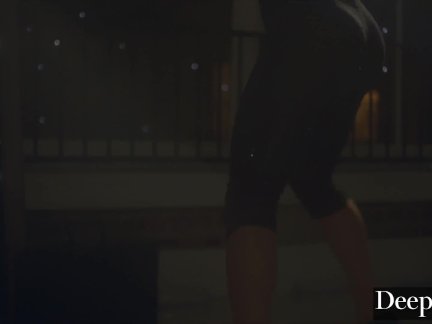 Deeper. Brooklyn has rough anal sex with dance partner