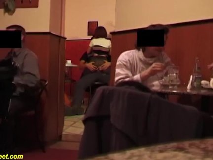 rough anal in a public coffee shop