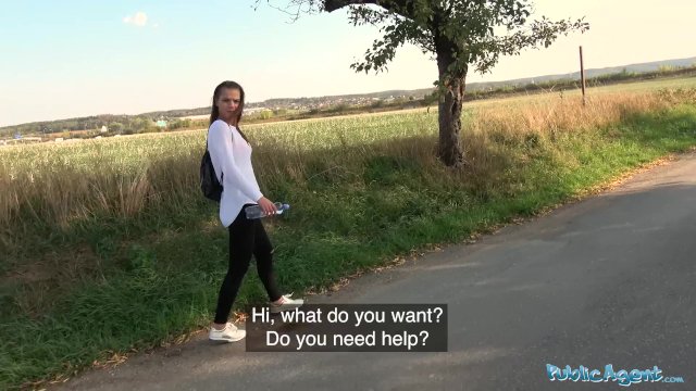 Public Agent Tight pussy fucked for cash outside
