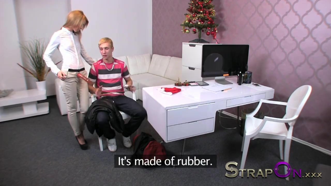 StrapOn - Gina Devine fucks a 18 year old guy