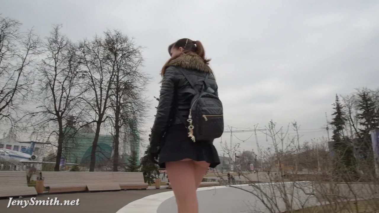 Jeny Smith upskirt no panties pantyhose in public - RedTube