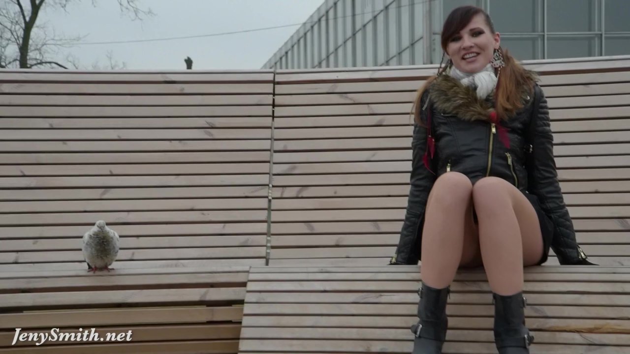 Jeny Smith upskirt no panties pantyhose in public - RedTube