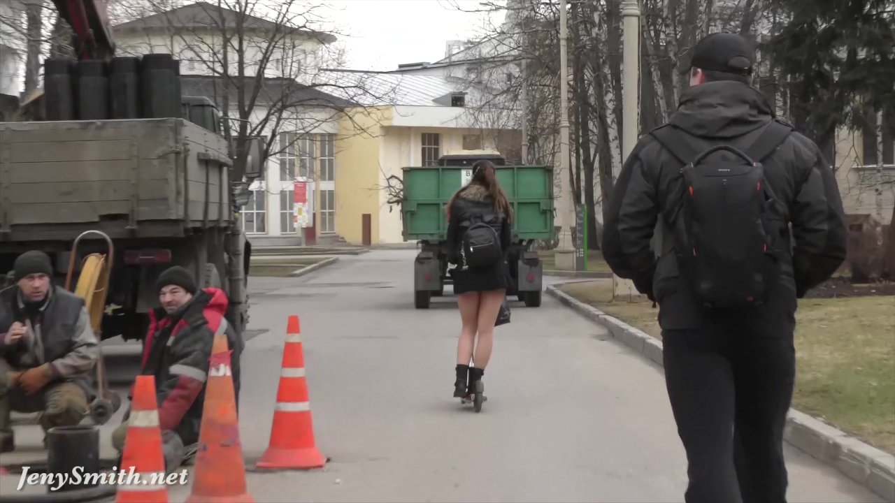 Jeny Smith upskirt no panties pantyhose in public - RedTube