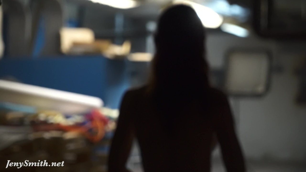 Jeny Smith looses her clothes and sneaks naked in the underground corridor - RedTube