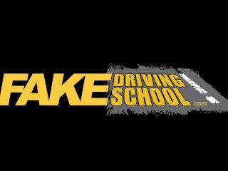 Fake Driving School Horny blonde American learners squirting orgasms