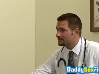 Doctor and muscle daddy have rimming 3way with a jock
