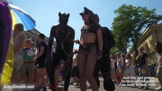 Sexy Jeny Smith at Christopher Street Day parade at Cologne. With ...