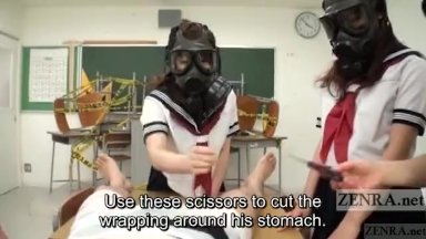 CFNM Gas Mask Japanese Schoolgirls Subtitles