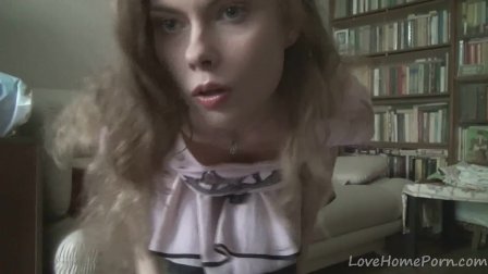 Gorgeous schoolgirl loves to strip and masturbate